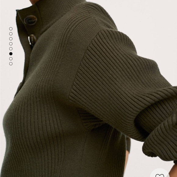 MANGO Ribbed Knit Sweater in Khaki - Picture 5 of 6
